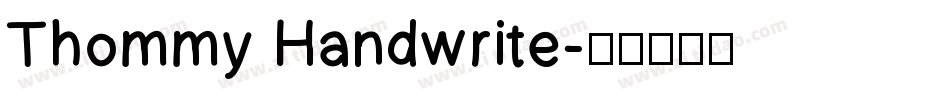 Thommy Handwrite字体转换